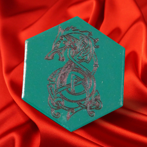 dragon engraved tile